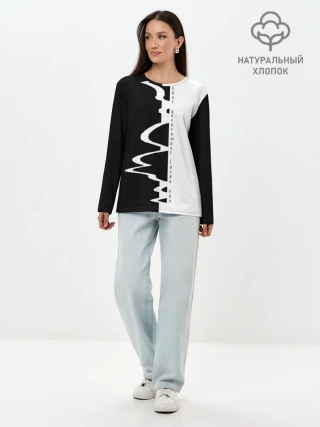 Лонгслив женский. Хлопок / You government loves you