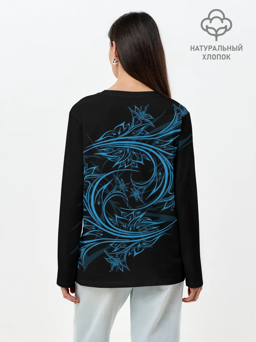 Лонгслив женский. Хлопок / Wolf