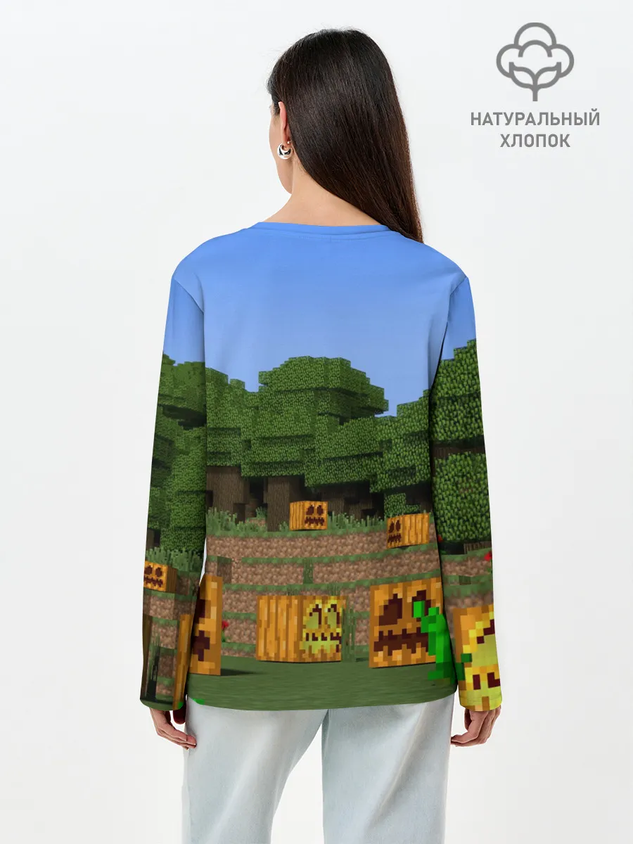 Лонгслив женский. Хлопок / Стив бросает ендерперл.