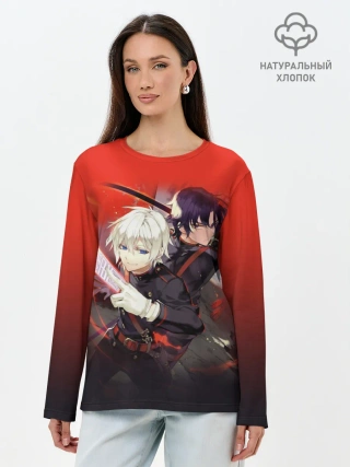 Лонгслив женский. Хлопок / Shinya & Guren