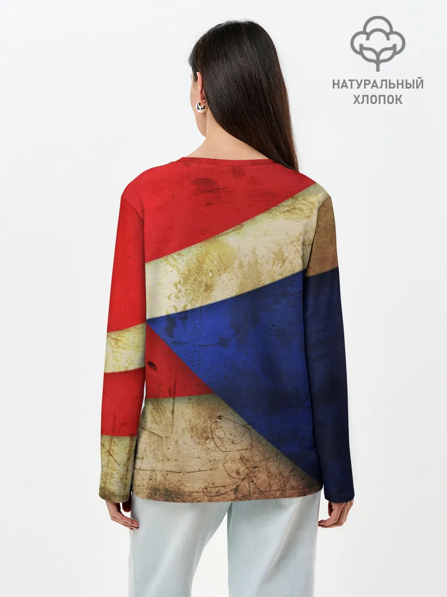 Лонгслив женский. Хлопок / Кэпиталз