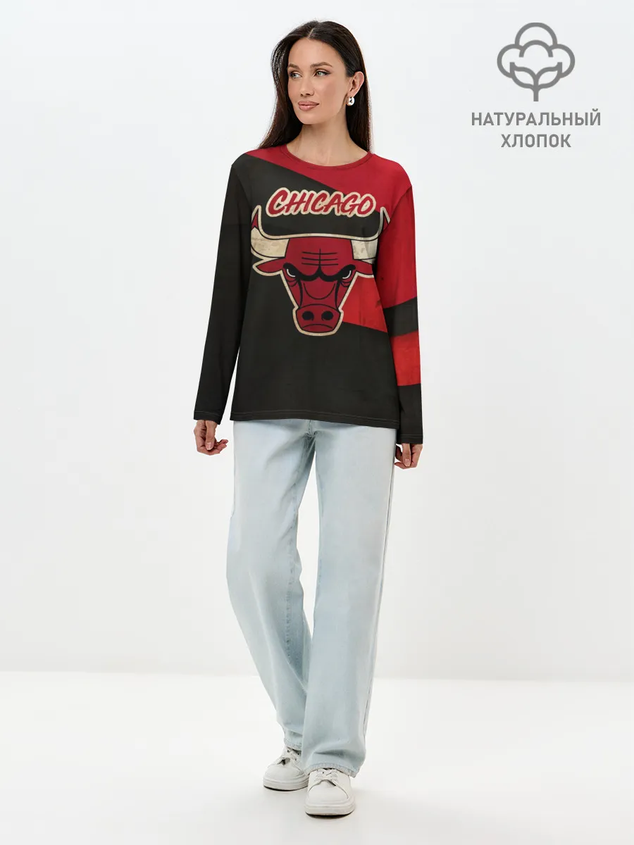 Лонгслив женский. Хлопок / Чикаго олд