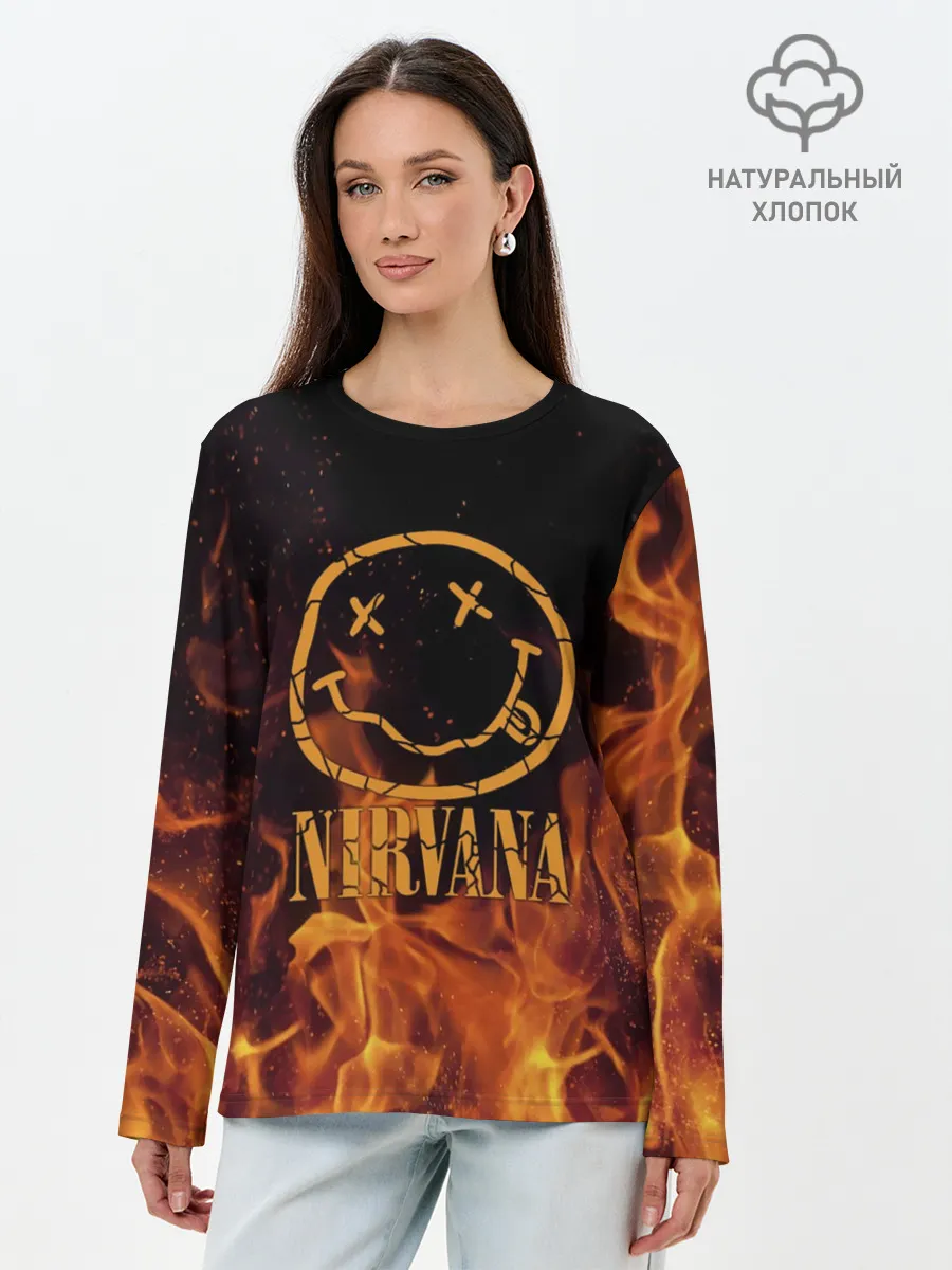 Лонгслив женский. Хлопок / Nirvana