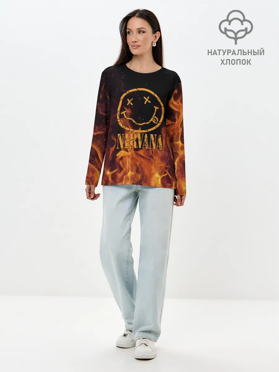 Лонгслив женский. Хлопок / Nirvana