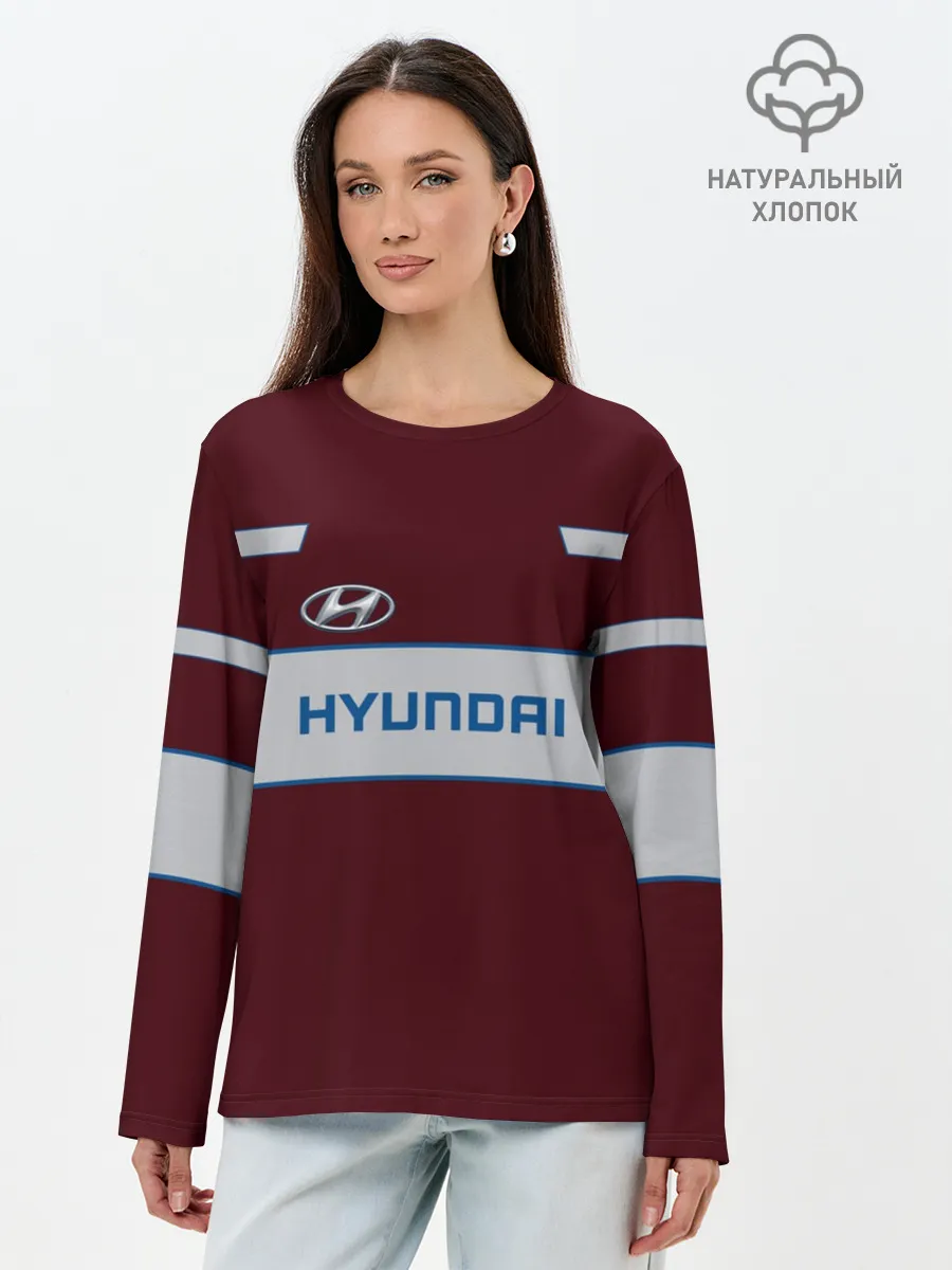 Лонгслив женский. Хлопок / Hyundai