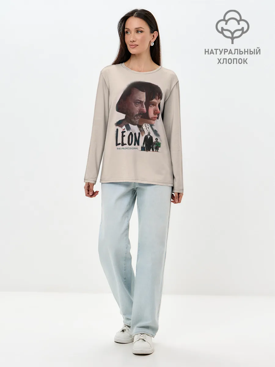 Лонгслив женский. Хлопок / Леон