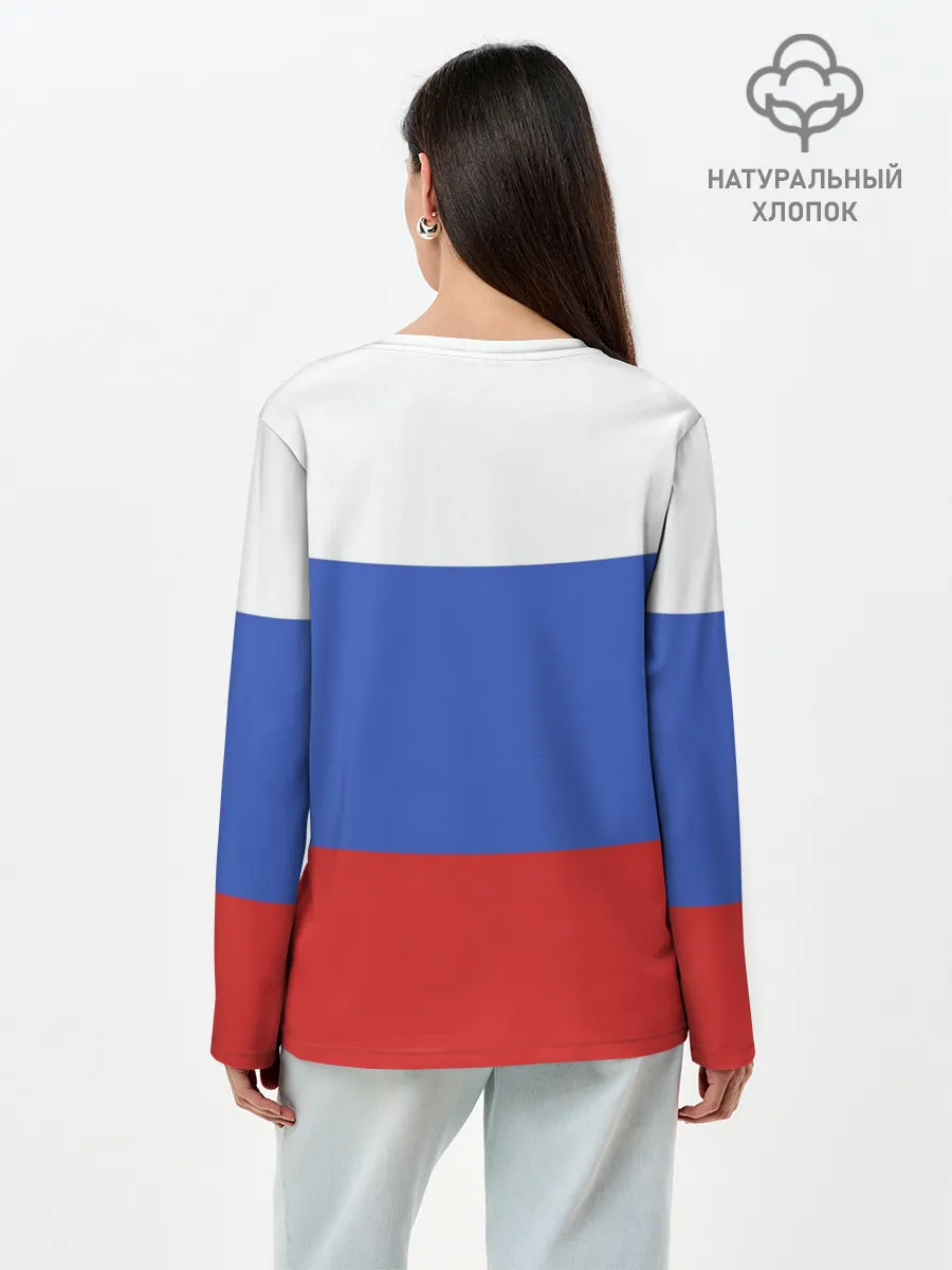 Лонгслив женский. Хлопок / Футбол Россия