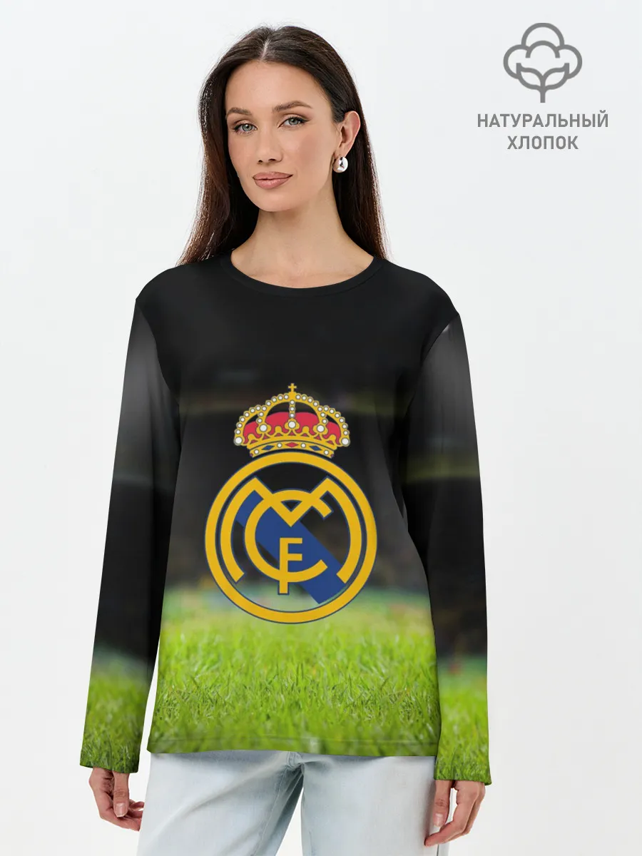 Лонгслив женский. Хлопок / REAL MADRID