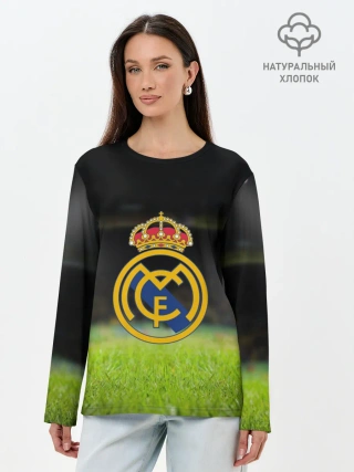 Лонгслив женский. Хлопок / REAL MADRID