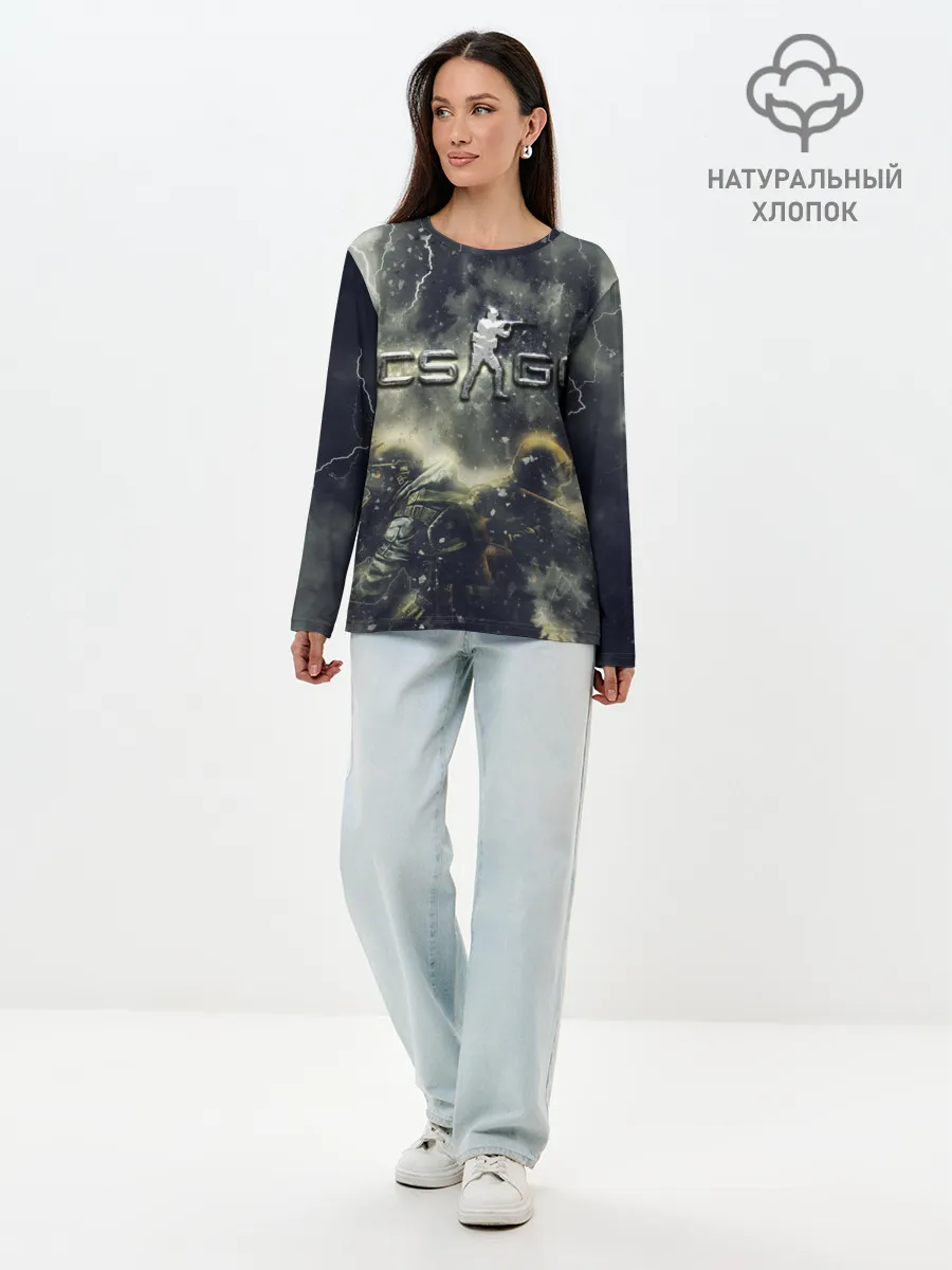 Лонгслив женский. Хлопок / CS GO