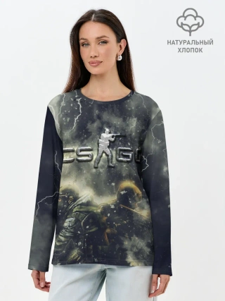 Лонгслив женский. Хлопок / CS GO