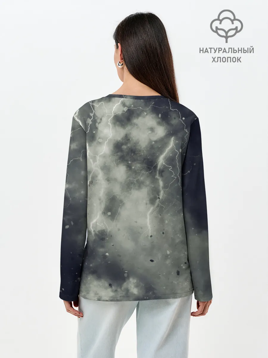 Лонгслив женский. Хлопок / Логотип BMW