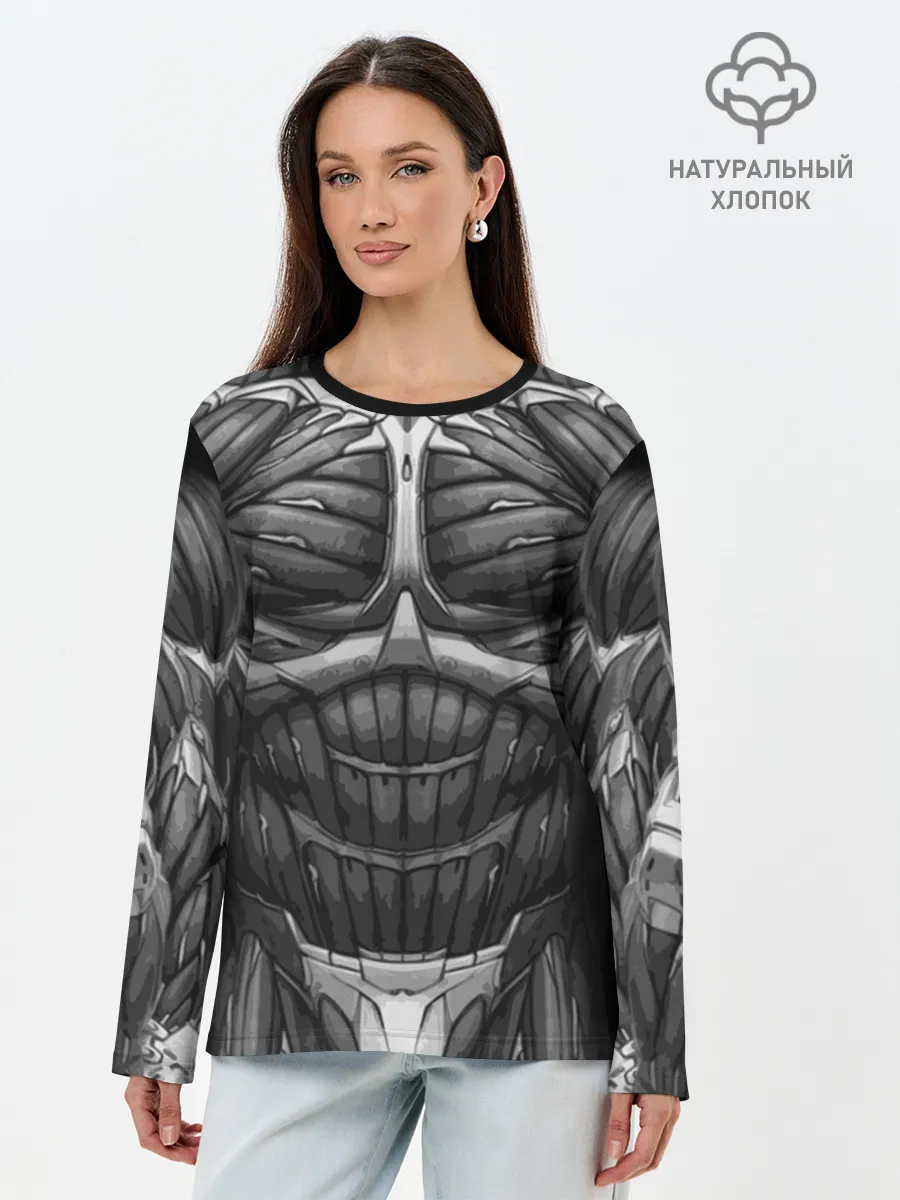Лонгслив женский. Хлопок / Экзоскелет CRYSIS