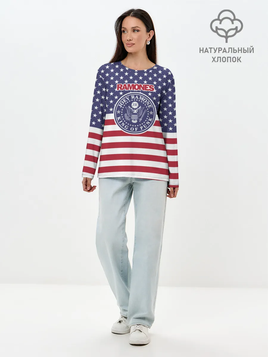Лонгслив женский. Хлопок / Ramones