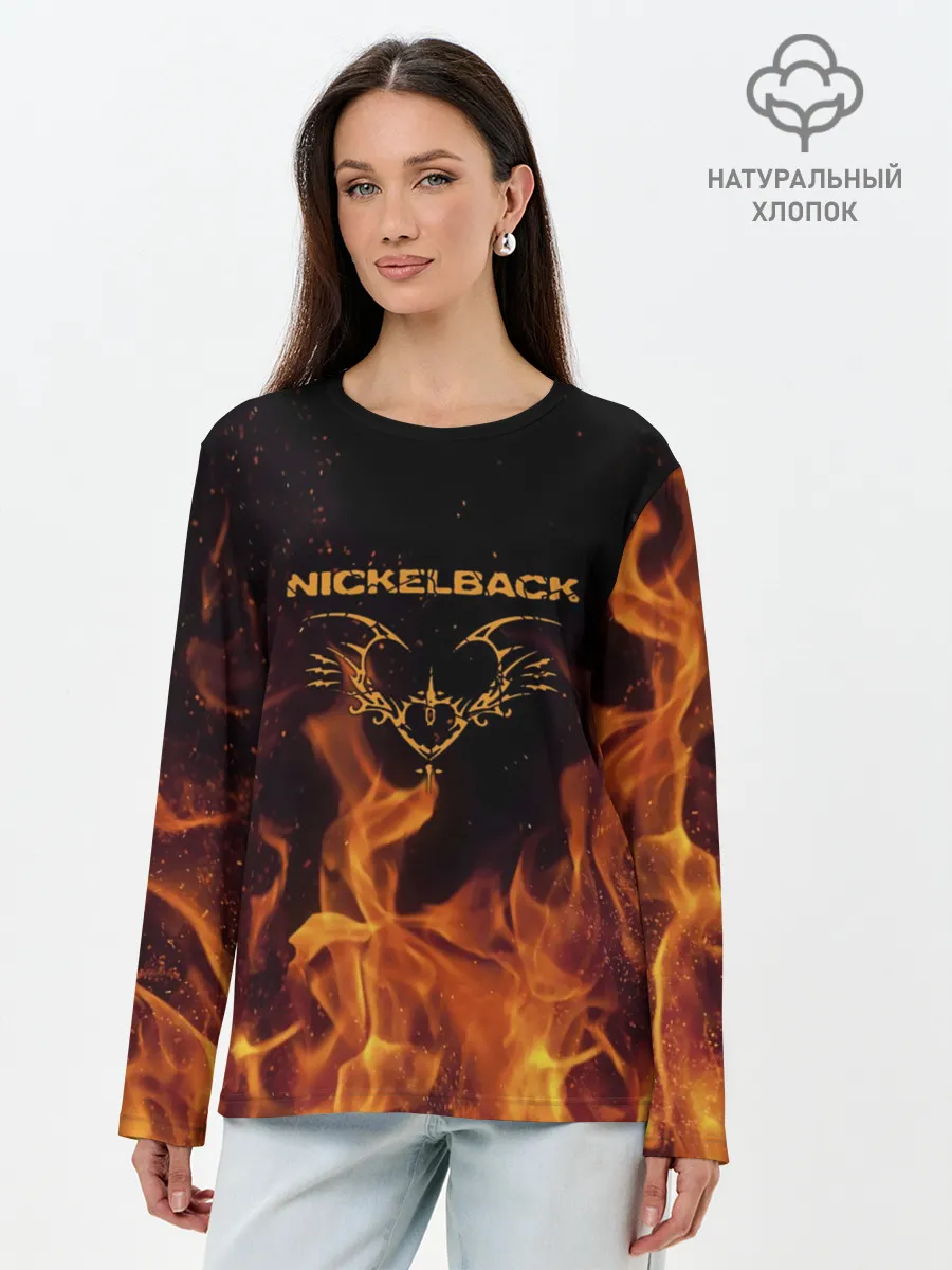 Лонгслив женский. Хлопок / Nickelback