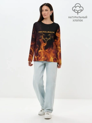 Лонгслив женский. Хлопок / Nickelback