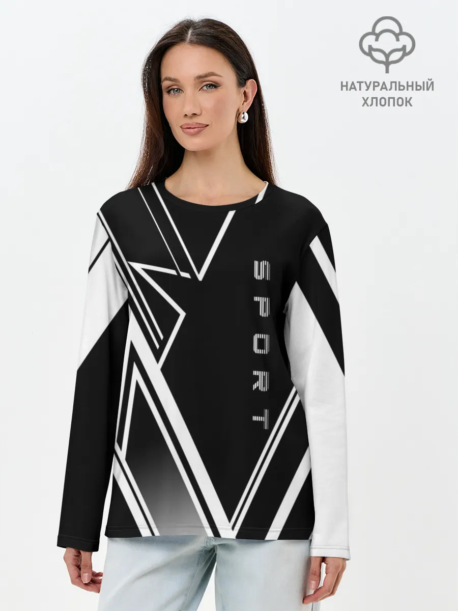 Лонгслив женский. Хлопок / Sport