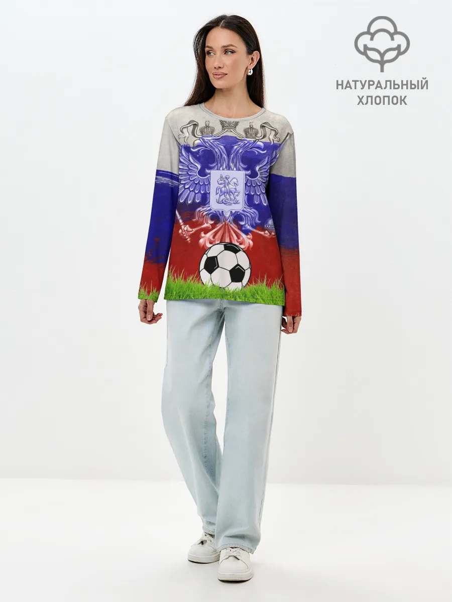 Лонгслив женский. Хлопок / Сборная России