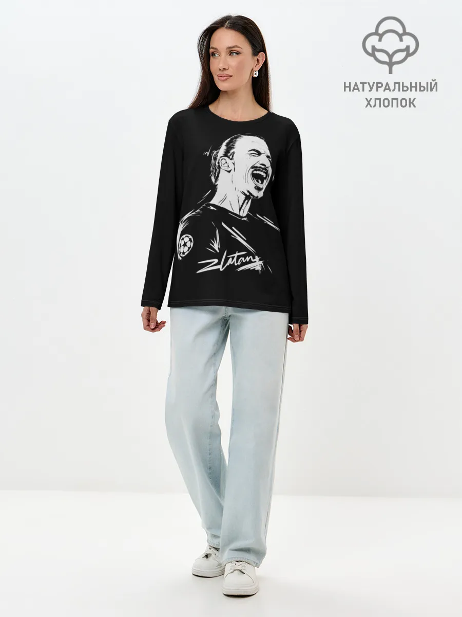 Лонгслив женский. Хлопок / Zlatan Ibrahimovic