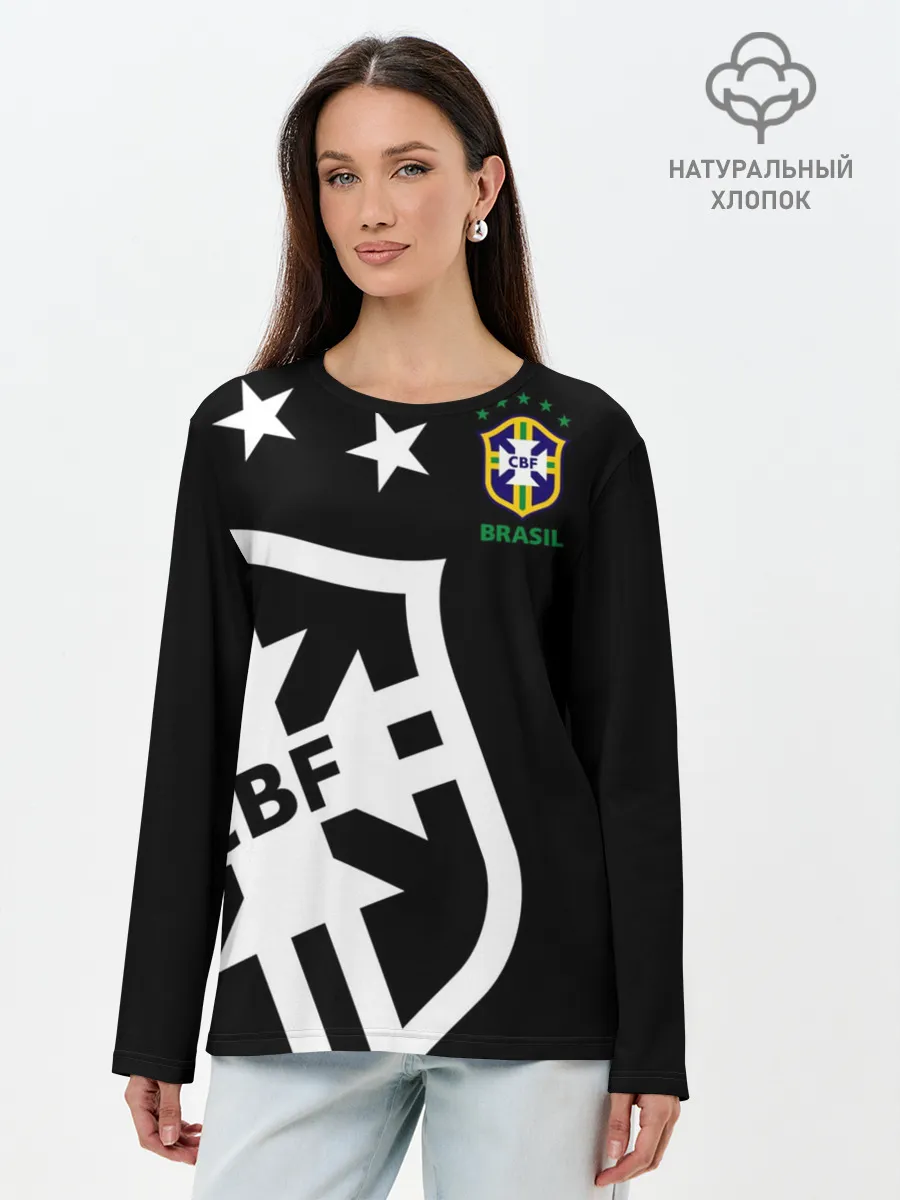 Лонгслив женский. Хлопок / Brazil Exclusive