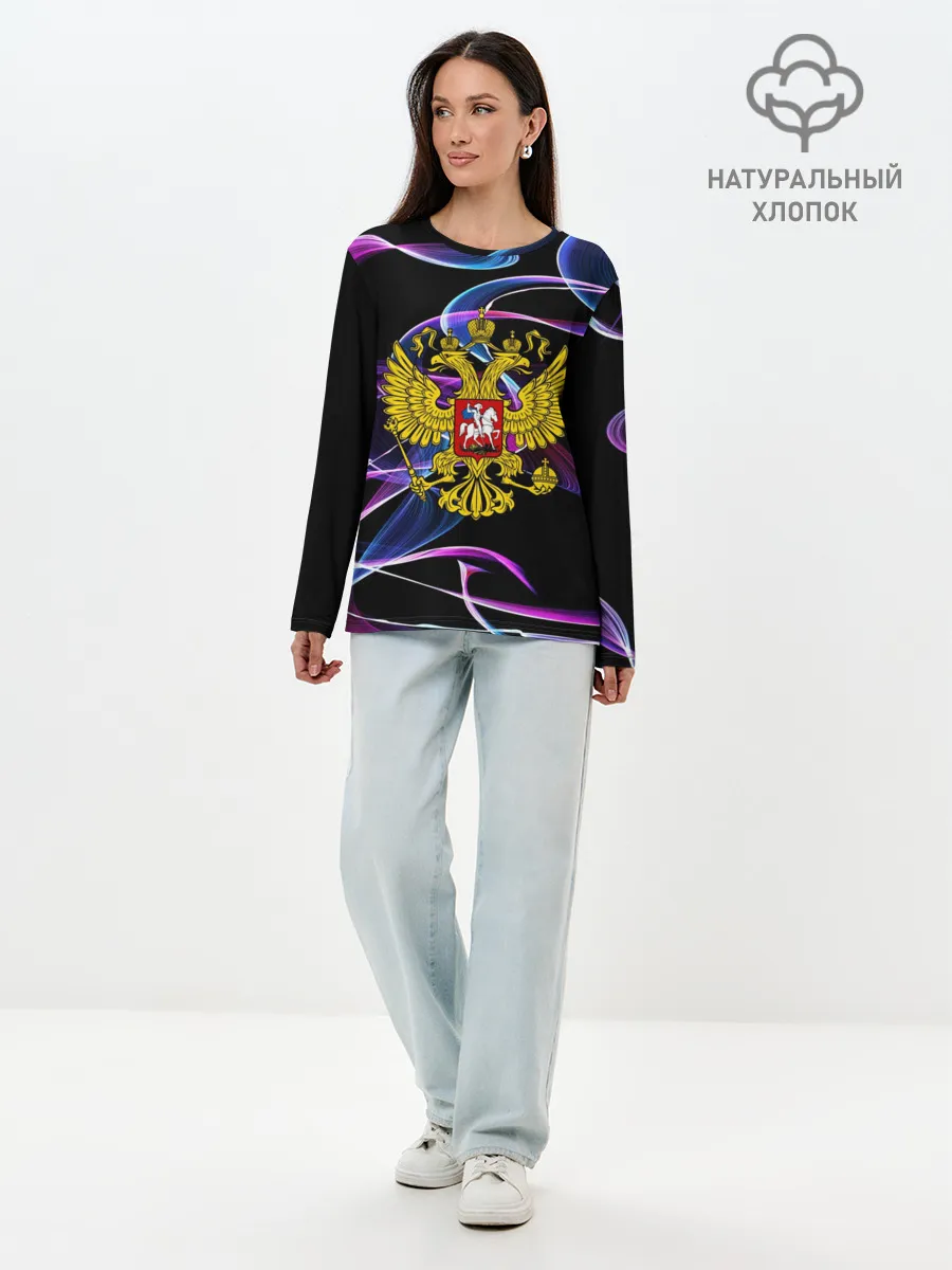Лонгслив женский. Хлопок / RUSSIA