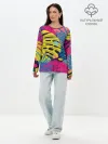 Лонгслив женский. Хлопок / Тропики fashion