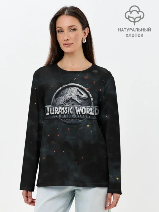 Лонгслив женский. Хлопок / Мир Юрского Периода