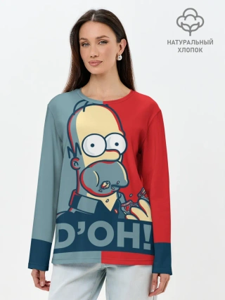 Лонгслив женский. Хлопок / Homer Simpson