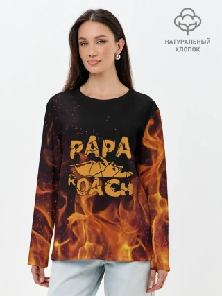Лонгслив женский. Хлопок / Papa Roach