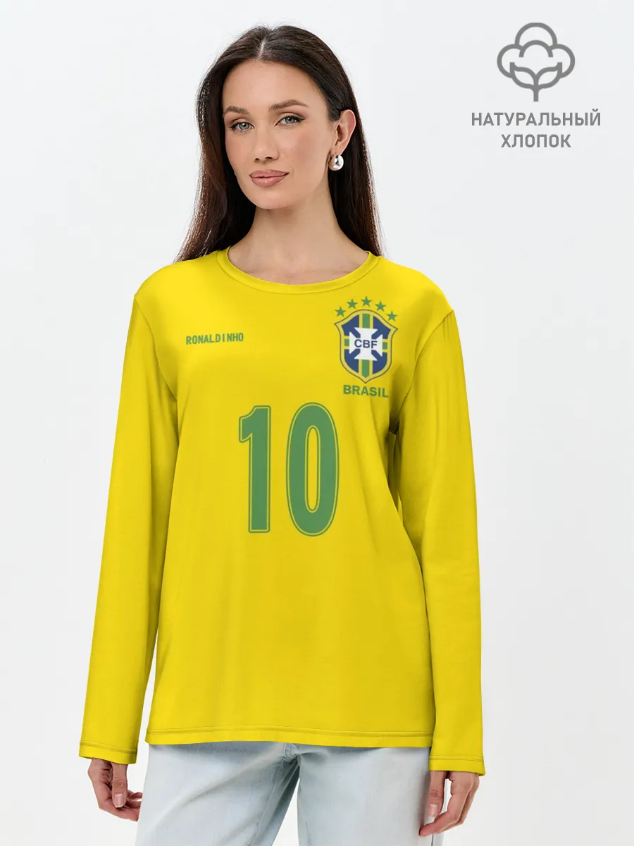 Лонгслив женский. Хлопок / Роналдиньо
