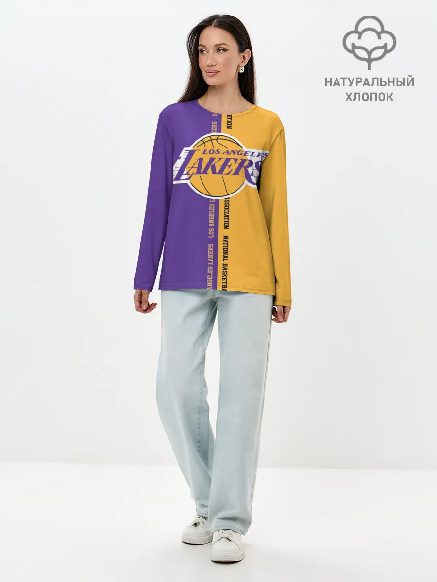 Лонгслив женский. Хлопок / Los angeles lakers. NBA