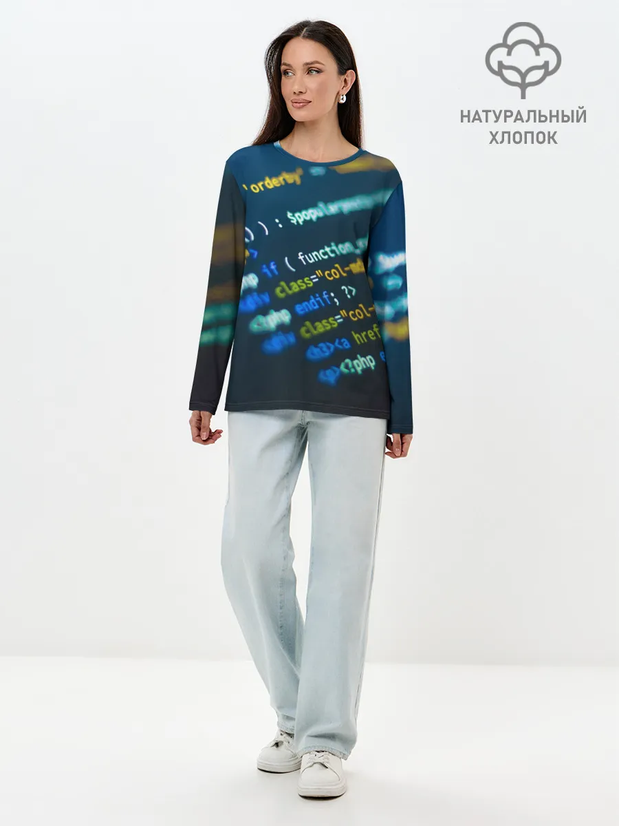 Лонгслив женский. Хлопок / Programming collection