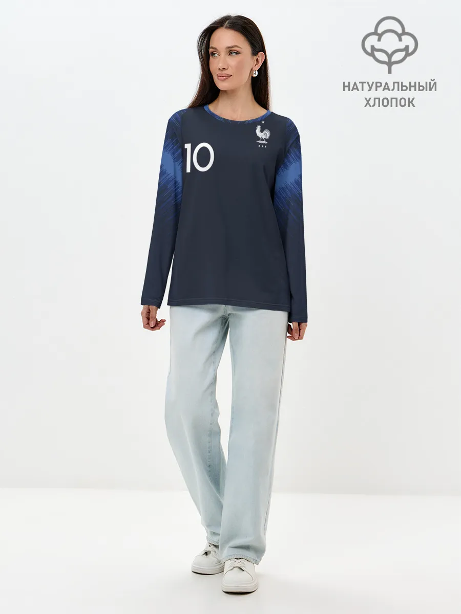 Лонгслив женский. Хлопок / Mbappe home WC 2018