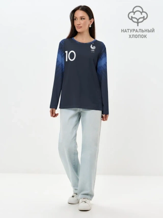 Лонгслив женский. Хлопок / Mbappe home WC 2018