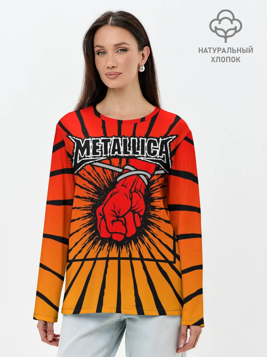 Лонгслив женский. Хлопок / Metallica