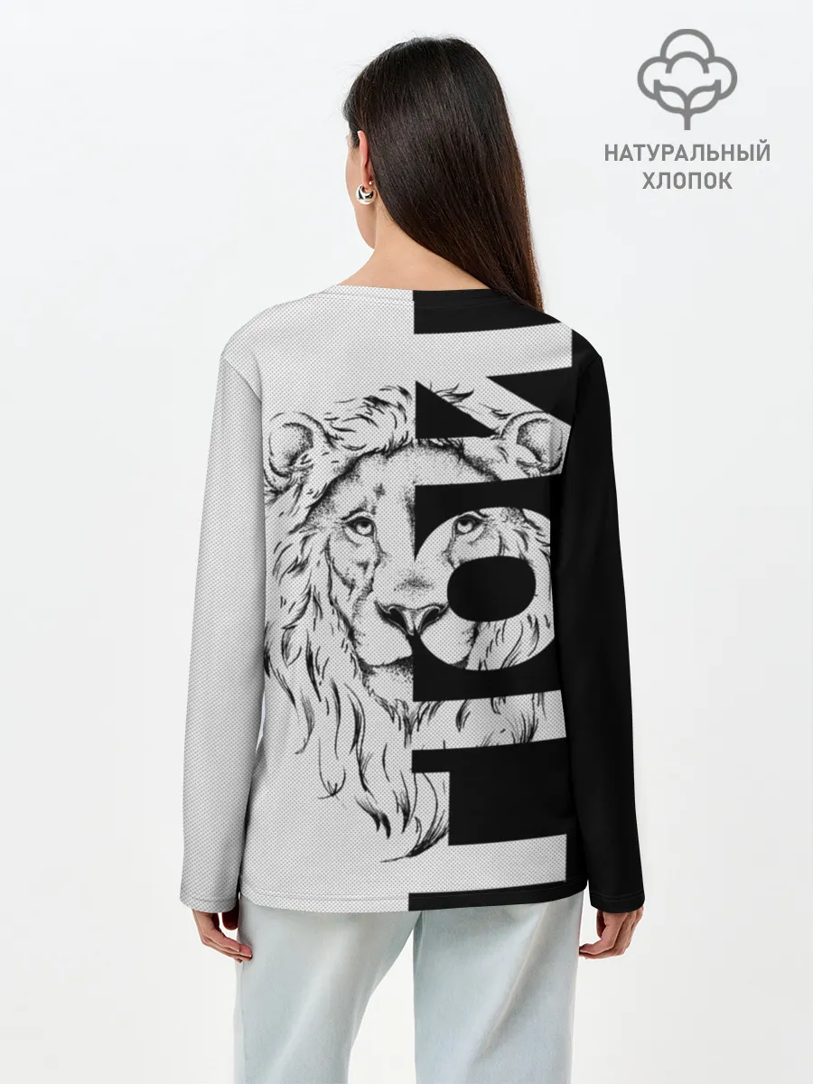 Лонгслив женский. Хлопок / Lion