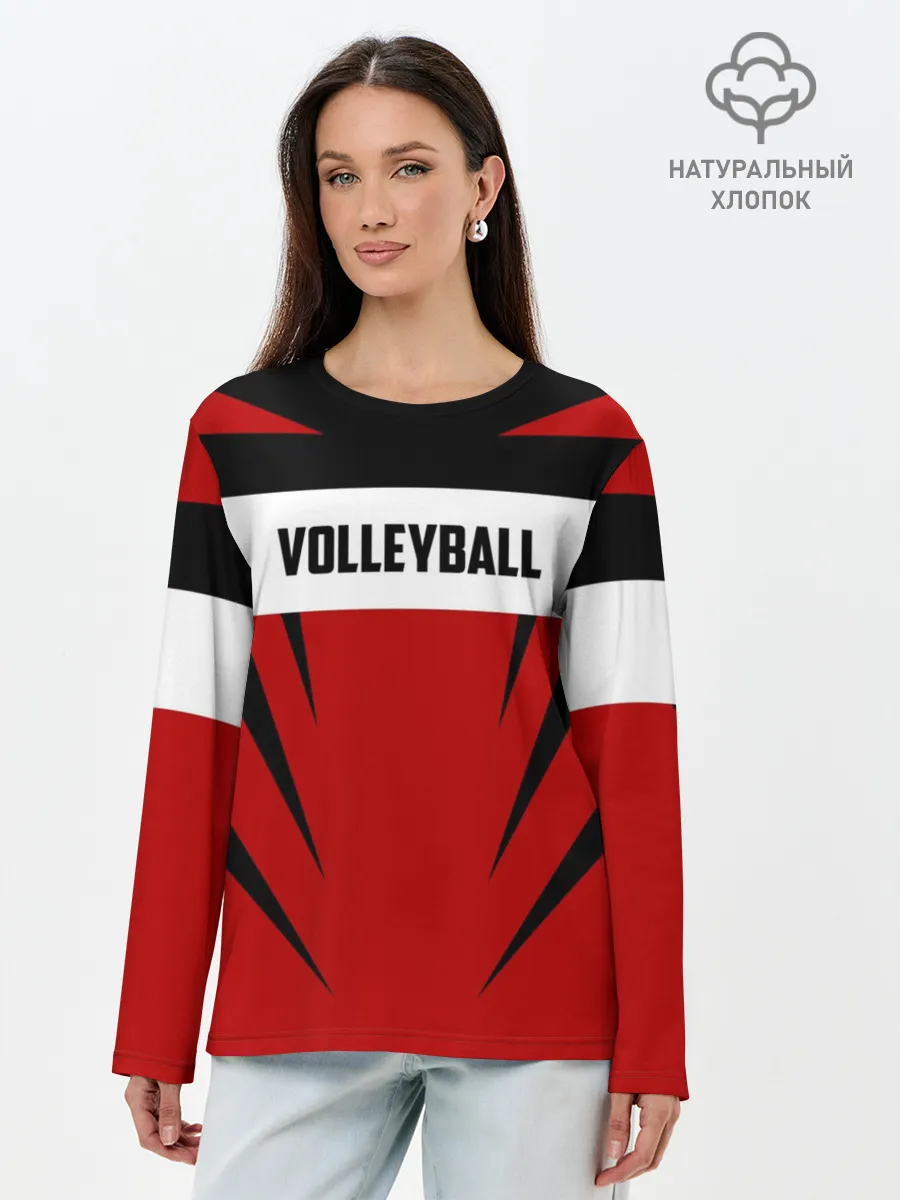 Лонгслив женский. Хлопок / Volleyball