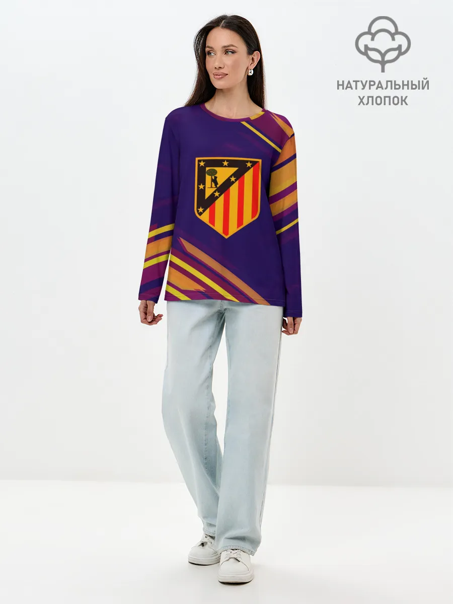 Лонгслив женский. Хлопок / Atletico Madrid