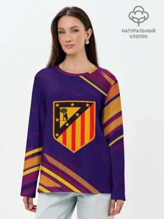 Лонгслив женский. Хлопок / Atletico Madrid