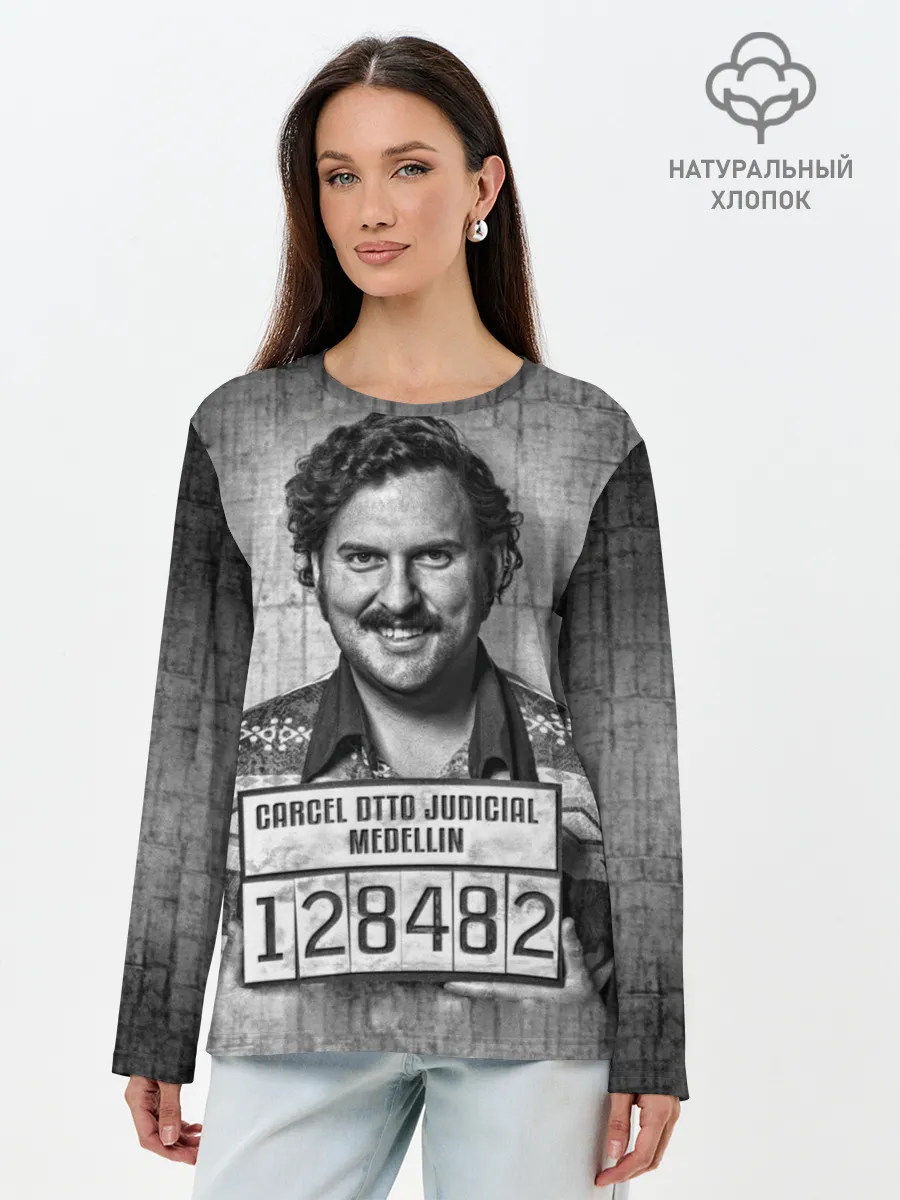 Лонгслив женский. Хлопок / Пабло Эскобар