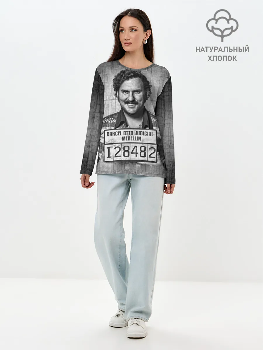 Лонгслив женский. Хлопок / Пабло Эскобар