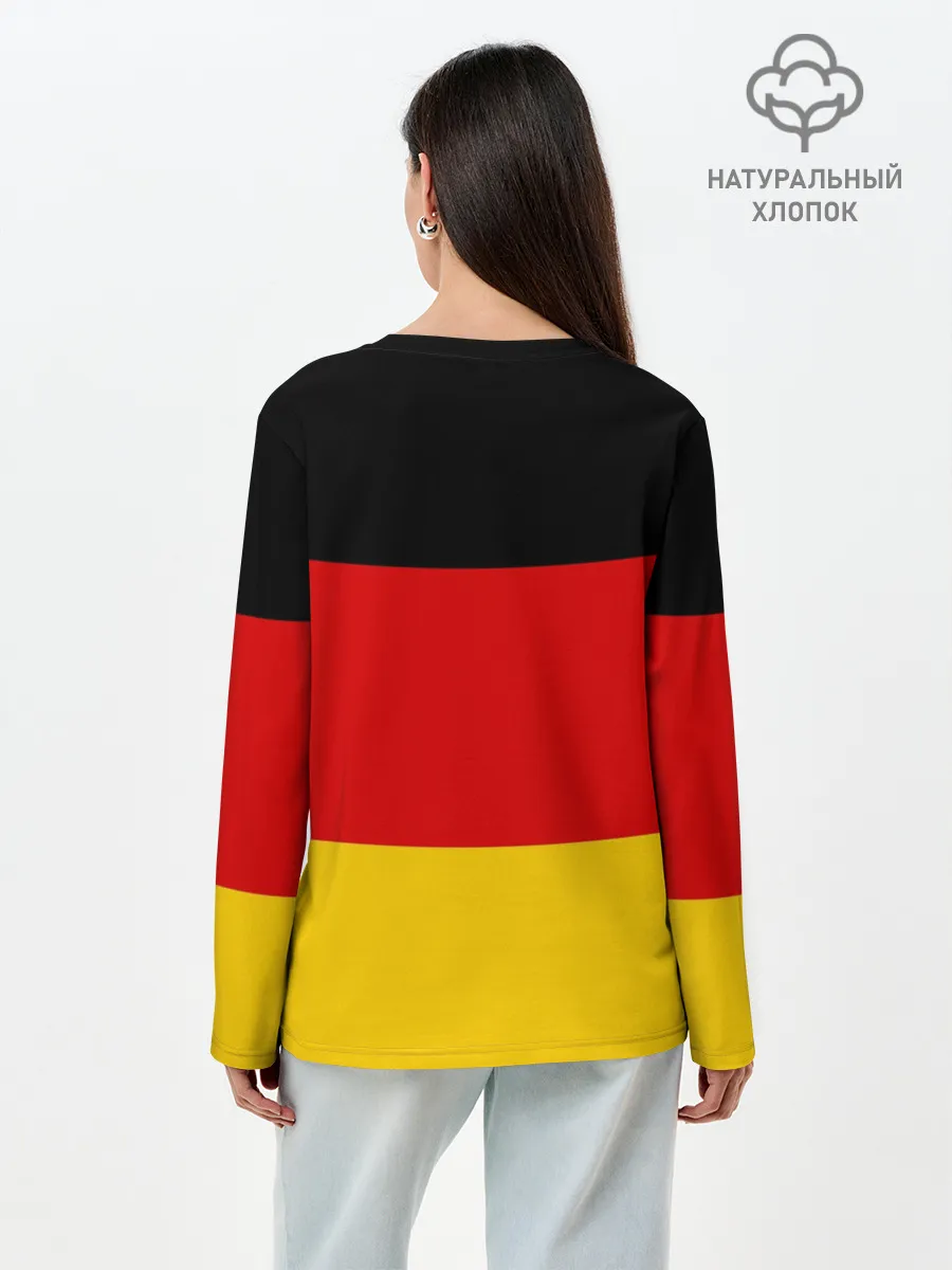 Лонгслив женский. Хлопок / Сборная Германии флаг