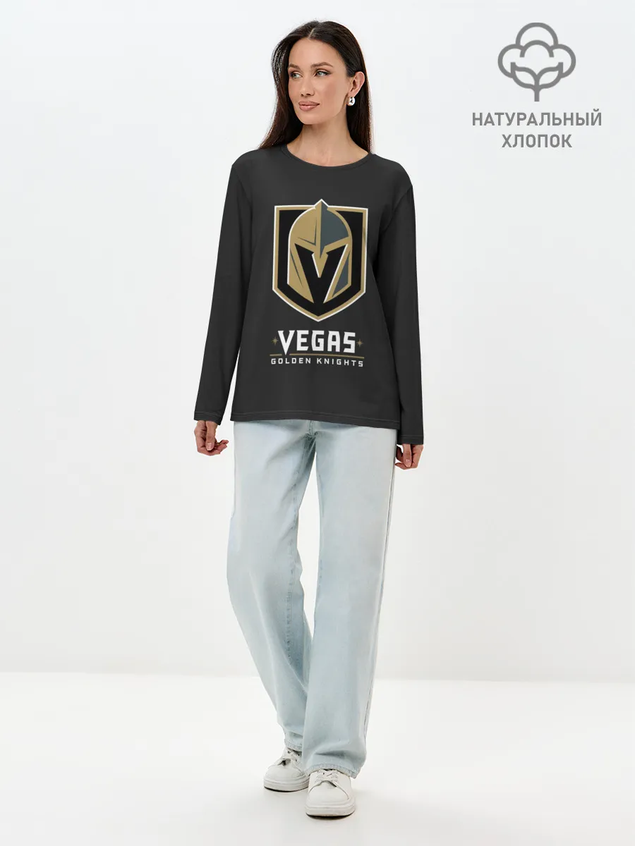 Лонгслив женский. Хлопок / Vegas Golden Knights