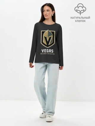 Лонгслив женский. Хлопок / Vegas Golden Knights