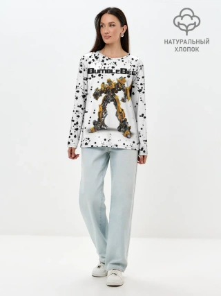 Лонгслив женский. Хлопок / Шмель