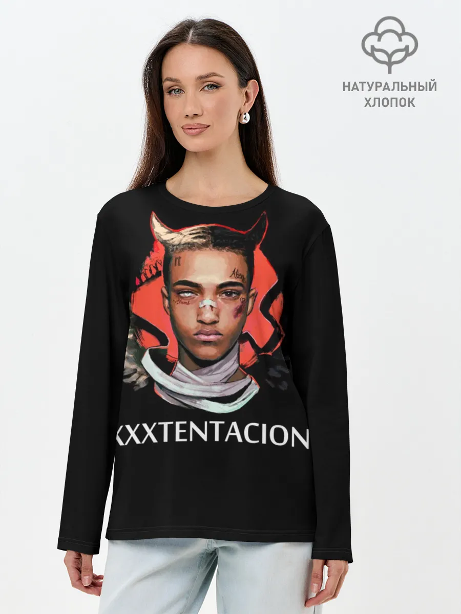 Лонгслив женский. Хлопок / XXXtentacion