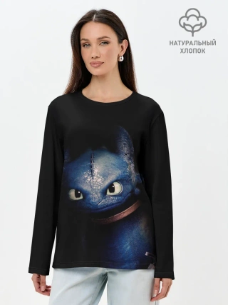 Лонгслив женский. Хлопок / как приручить дракона