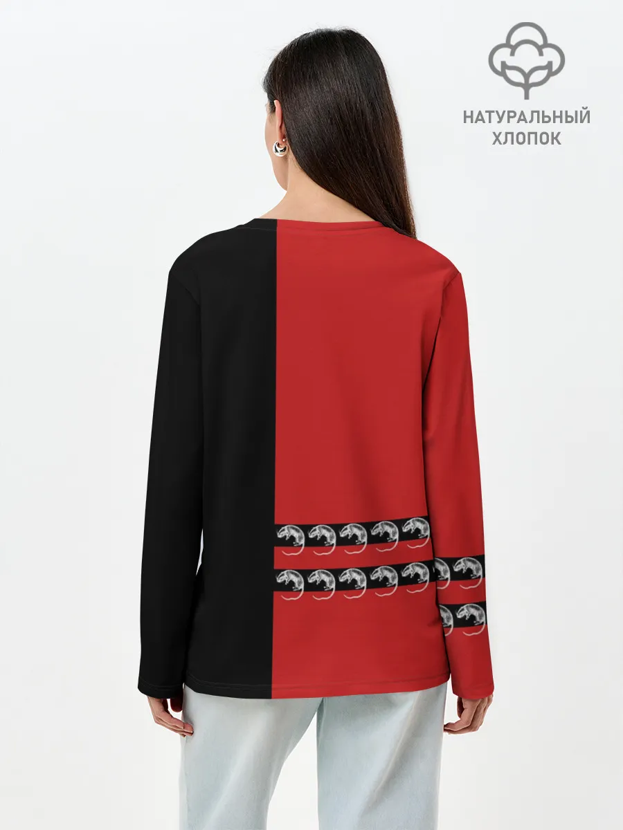 Лонгслив женский. Хлопок / Кровосток