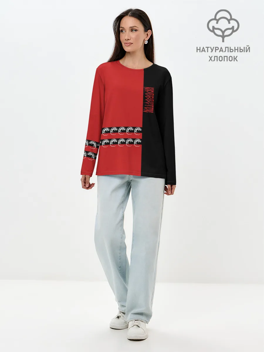 Лонгслив женский. Хлопок / Кровосток