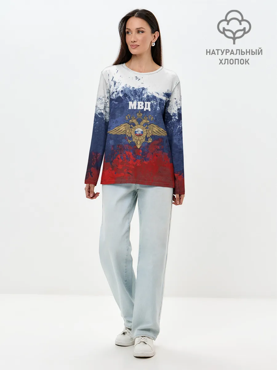 Лонгслив женский. Хлопок / МВД